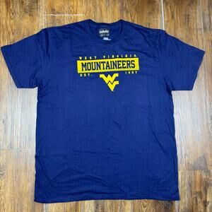 Captivating West Virginia Mountaineers est 1867 Mens XL blue sports t-shirt WVU